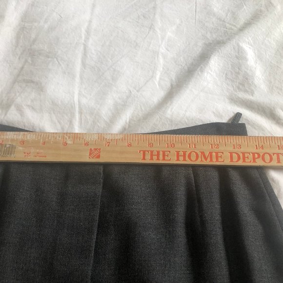 Vintage CK Calvin Klein A-Line skirt medium to dark char button up acetate lined - Picture 5 of 6